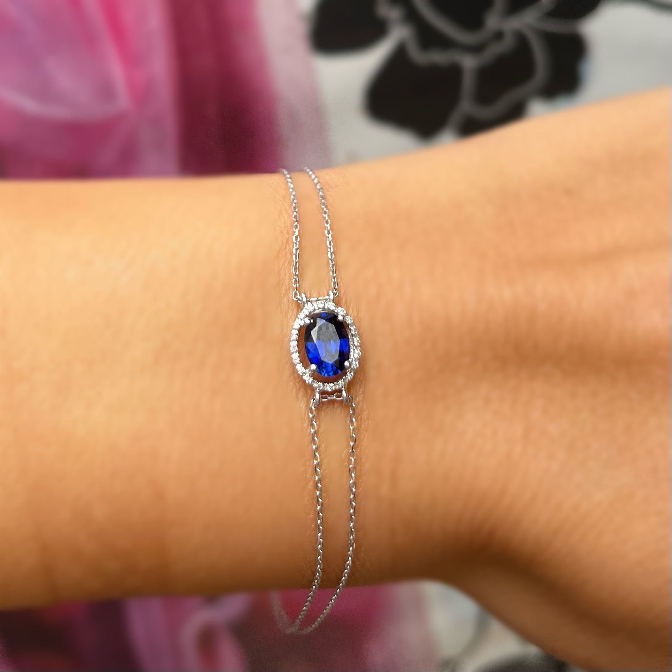 Гривна със сапфир и диаманти 1.05 карата